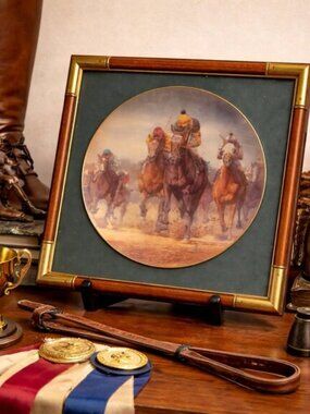 Fred Stone equestrian vintage decorative plate